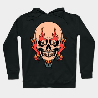 dice skull tattoo Hoodie